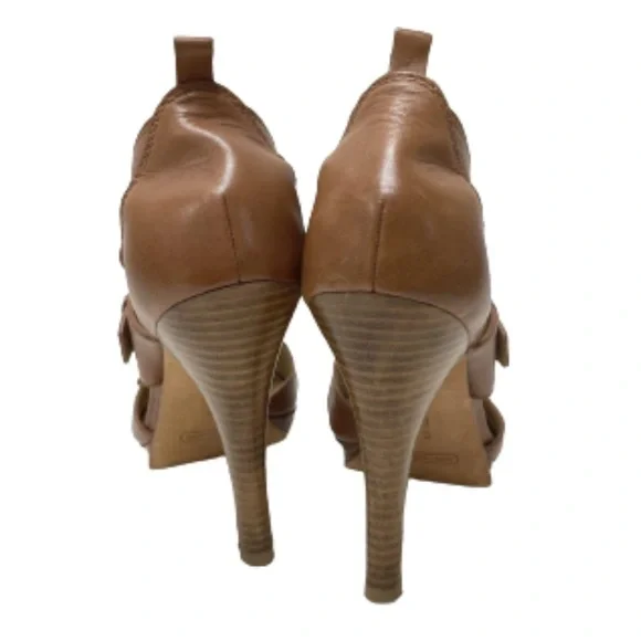 Coach Sofia tan leather heels size 9 - Picture 4 of 6